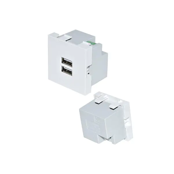 Modul de priză pentru încărcător USB tip A+A 2.1A cu panou neted